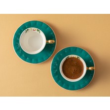 English Home Vanilla Porselen 2'li Kahve Fincan Takımı 90 ml Turkuaz
