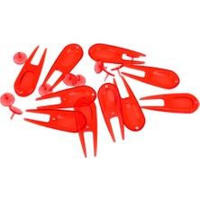 10 x Plastik Golf Divot Onarım Aracı Topu Işaretleyici Golfçü Onarım Kiti Kırmızı