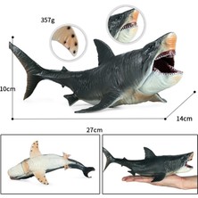 Honeyge Köpekbalığı Aksiyon Figürleri Megalodon Modeli Oluşturma Çocuklar Için Minyatür Playset (Yurt Dışından)