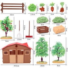 El Sanatları Diy Çiftlik Modeli Ev Sebze Çit Oyuncak Playhouse Ev Dekor Sahne