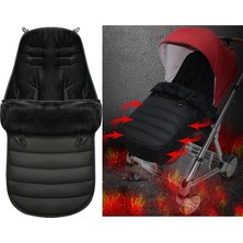 Arabası Uyku Tulumu Pram Footmuff Sıcak Bebek Siyah Için Sıcak Bebek Sleepsack(Yurt Dışından)