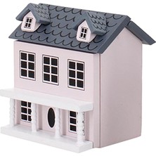1/12 Ölçekli Dollhouse Minyatür Mini Süsler Ahşap Villa Zanaat Dıy Dekor Pembe