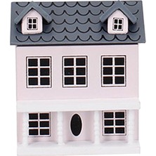 1/12 Ölçekli Dollhouse Minyatür Mini Süsler Ahşap Villa Zanaat Dıy Dekor Pembe