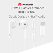 Huaweı CM33 USB C Kulaklık Mikrofonlu / Ses Kontrollü - Beyaz (Yurt Dışından)