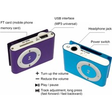 Mini Taşınabilir USB Mp3 Çalar Mini Klip Mp3 Su Geçirmez