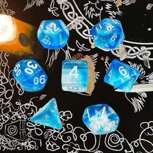 Elodie Details Çok Taraflı Polyhedral Zar Aile Oyunları Yenilik Dnd Rpg Mtg Tahta Oyunları Mavi