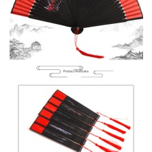 Touqing Cheongsam Fan Dans Katlanır Fan Dahong Fan, Ipek Kumaş Fanı, Bambu El Sanatları Katlanır Fan