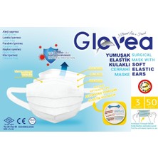 Glovea Kulak Dostu Elastik Kulaklı Yeni Nesil Cerrahi Maske 2*50 Adet