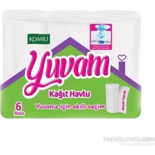 Komili Yuvam Kağıt Havlu 2 Katlı 6'lı Rulo