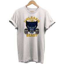 Remonz X-Men Beast Gym Baskılı %100 Pamuk Oversize T-Shirt Büyük Beden Tişört