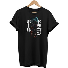 Remonz Dragon Ball Baskılı %100 Pamuk Oversize T-Shirt Büyük Beden Tişört