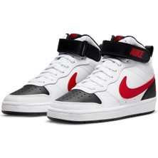 Nike Court Borough Mıd 2 (Gs) Kız Çocuk Spor Ayakkabı Nefes Alabilir Yapı ile Koşu ve Yürüyüş İçin İdeal