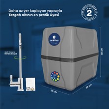 H-MAX Reverse Osmosis System Pompalı 11 Aşama 9 Litre Çelik Tanklı 80 Gpd Membranlı Su Arıtma Cihazı