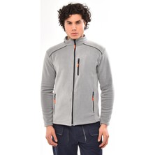 Mualta - Outdoor Gri Polar Mont - 3 Cep Outdoor Anti Pilling Üniversal Mevsimlik Polar