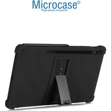 Microcase Samsung Galaxy Tab S8 SM-X700 11 Inch Standlı Silikon Kılıf - Siyah