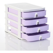 Ops Co 7400 Çok Amaçlı Çekmeceli Organizer Pastel Mor