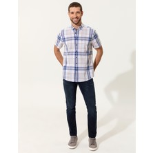 Pierre Cardin Erkek Saks Regular Fit Kısa Kollu Gömlek 50249733-VR045