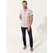 Pierre Cardin Erkek Bej Regular Fit Kısa Kollu Gömlek 50251475-VR011