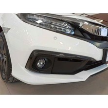 Çmk Honda Civic Fc5 2019-2021 Ön Sis Kaşı Kaplaması Karbon (Makyajlı Kasa)