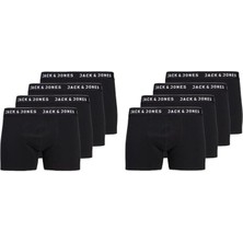 Jack & Jones 8 Li Paket Siyah Erkek Boxer