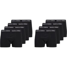 Jack & Jones 8 Li Paket Siyah Erkek Boxer