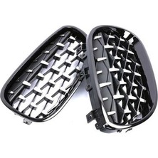 Çmk Bmw E60 2004-2009 Diamond Panjur Böbrek Parlak Siyah