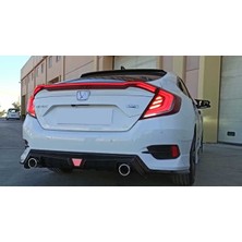 Çmk Honda Civic Fc5 2016-2021 Hareketli Sinyalli Led Stop Ve Spoiler Takımı Kırmızı