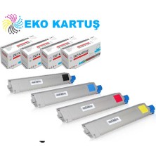 Eko Kartuş Oki C830CDTN Muadil  Takım Renli 4 Renk Toner,