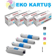 Eko Kartuş Oki MC342DW Muadil Set 4 Renk  Toner,