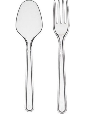 Aypack Plastik Çatal + Kaşık 10 Lu