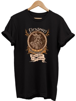 Remonz Lotr Yüzüklerin Efendisi Ent Fangorn Üniversitesi Baskılı %100 Pamuk Oversize T-Shirt