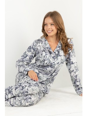 Doremi Mist Flower Uzun Kollu Bayan Pijama Takımı