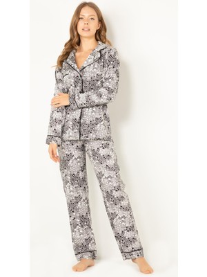 Doremi Doğal Viskon Soft Yumuşak Düğmeli Pijama Takımı