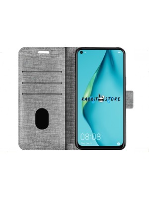 Bonjux Huawei P20 Lite Kılıf Kumaş Cüzdan Kılıf Kapaklı