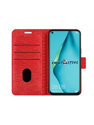 Bonjux Huawei P Smart 2021 Kılıf Kumaş Cüzdan Kılıf Kapaklı