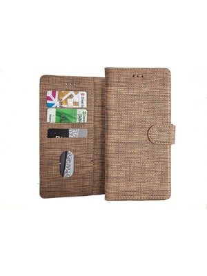 Bonjux Samsung Galaxy Note 10 Lite Kılıf Kumaş Cüzdan Kılıf Kapaklı