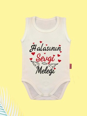 Babixkids Halasının & Babaanesinin Sevgi Meleği Yazılı  Pamuk 2'li Zıbın Set