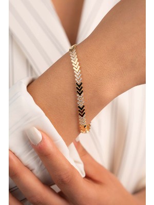 Yavuz Kuyumculuk Altın Taşlı Tesora Kılıç Bileklik