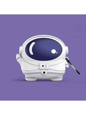 Bipower Bipower AirPodsss 3 Kılıf Astronot Mor