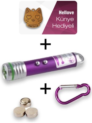Hellove Lazer Kedi Oyuncağı Işık + Pil Alüminyum Malzeme ile Evde Kullanım için Eğlenceli