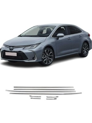 A&G Tuning Toyota Corolla Krom Cam Çıtası (8parça) 2019 ve Üzeri P.çelik