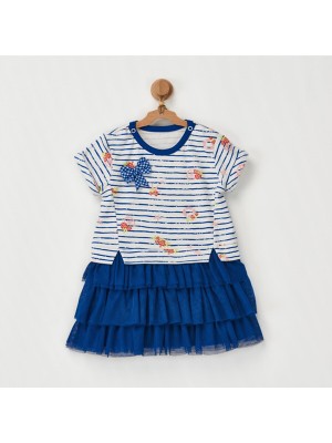 Andywawa Bebek Elbise Dress Flowers Anchors AC22554