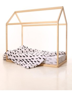 MiniWood Montessori Çocuk Yatak Karyola Deniz