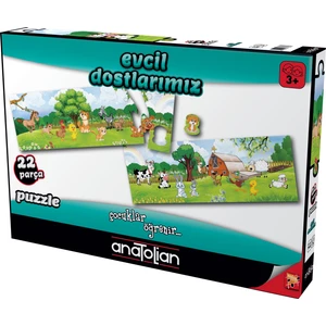 Eğitici 22 Parçalık Puzzle / Evcil Dostlarımız - Kod 7462