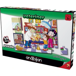 Eğitici 48 Parçalık Puzzle / Veteriner - Kod 7465