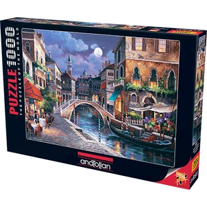 1000 Parça Puzzle – Venedik Sokakları II, Orta Zorluk Seviyesi, Parlama Önleyici Dayanıklı Mukavva