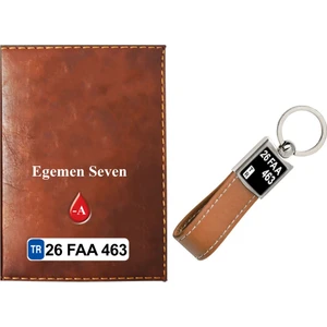 Promosyon Denizi Plakanıza ve Kan Gurubunuza Özel  Taba Ruhsat Kabı ve Anahtarlık