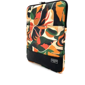 Studio 15.6'' Inç Turuncu-Yeşil Tropikal Yaprak Desen Laptop/macbook/notebook/evrak Kılıfı