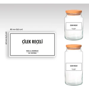 42 Adet Reçel - Marmelat Kavanoz Etiket - Sticker