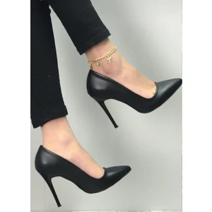 Sweet Girl Kadın Siyah Ince Yüksek Topuklu 8-9 cm Sivri Burun Stiletto Günlük Ayakkabı